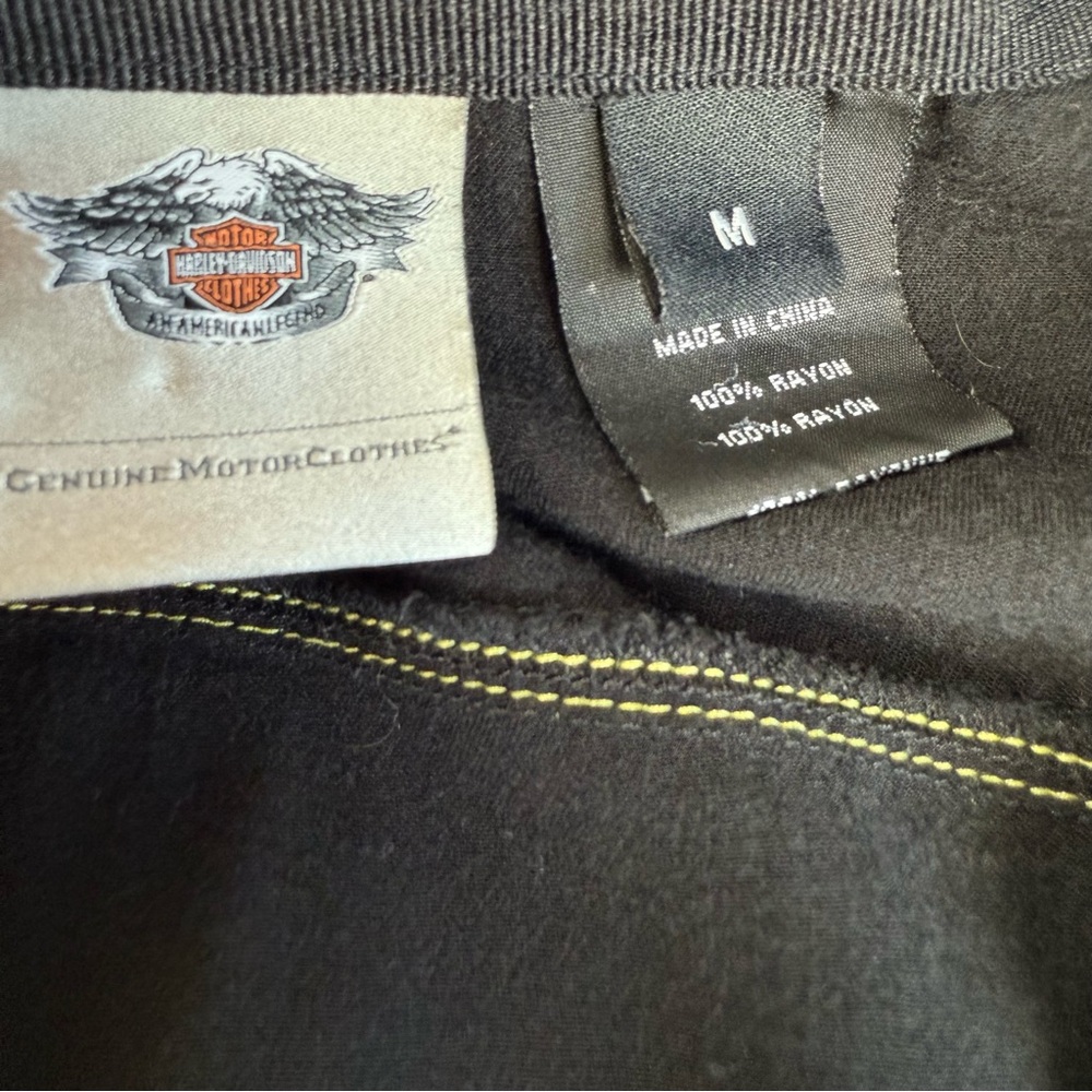 Harley-Davidson MC Black‎ Short Sleeve Full Zip-Up Shirt Women's Size Medium - Picture 11 of 12